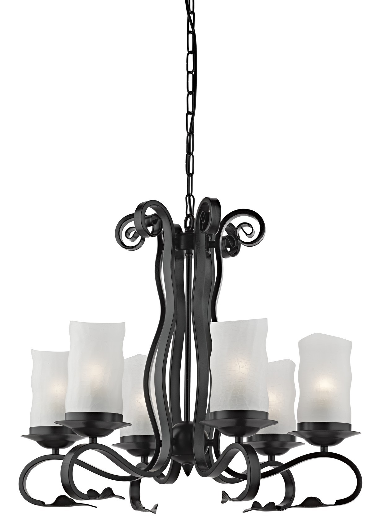 Подвесная люстра Arte Lamp SCROLL A7915LM-6BK