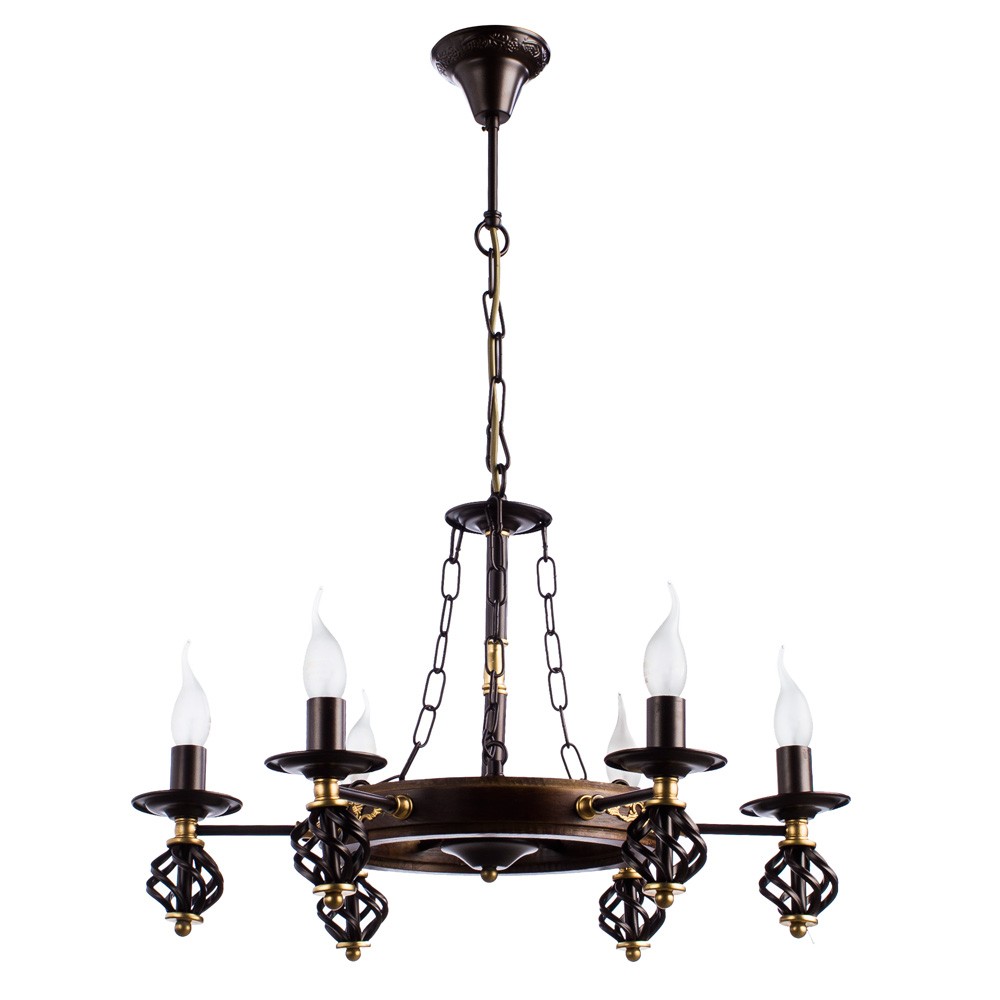 Подвесная люстра Arte Lamp CARTWHEEL A4550LM-6CK