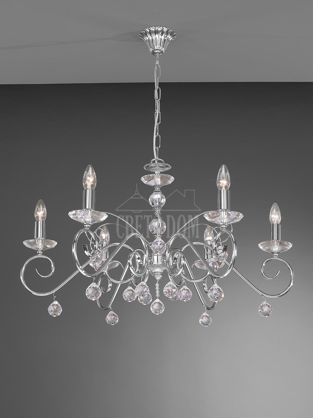 Подвесная хрустальная люстра 2331 La Lampada L 2331/6.02