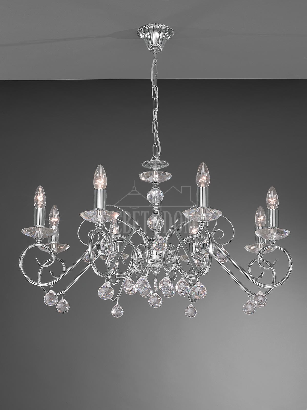 Подвесная хрустальная люстра 2331 La Lampada L 2331/8.02