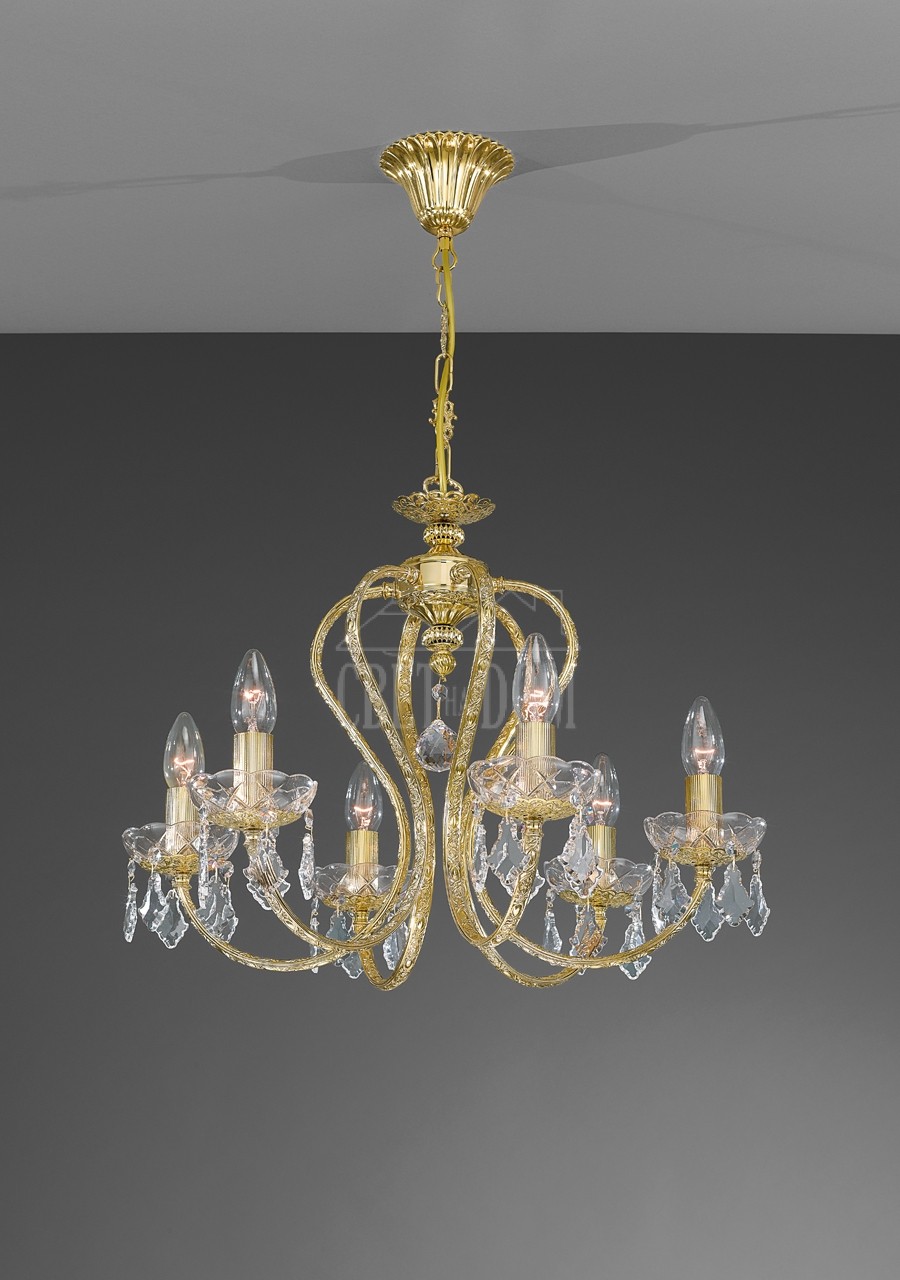 Подвесная хрустальная люстра 1400 La Lampada L 1400/6.26