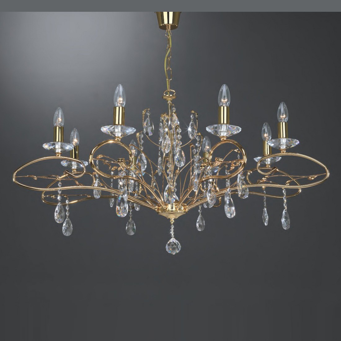 Подвесная хрустальная люстра 3026 La Lampada L 3026/8.26 Big Arms