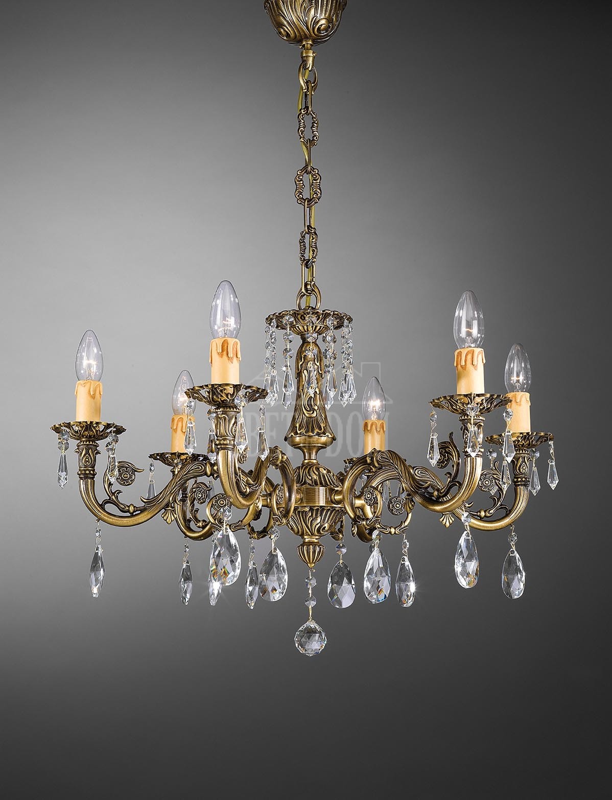 Подвесная хрустальная люстра 1040 La Lampada L 1040/6.40