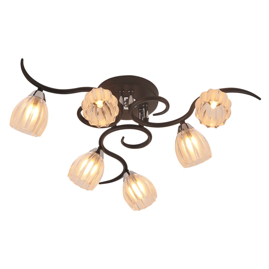 Потолочная люстра ID lamp Antioch 213/6PF-Blackchrome