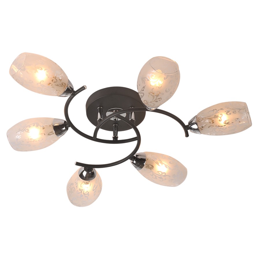 Потолочная люстра ID lamp Arvada 215/6PF-Blackchrome