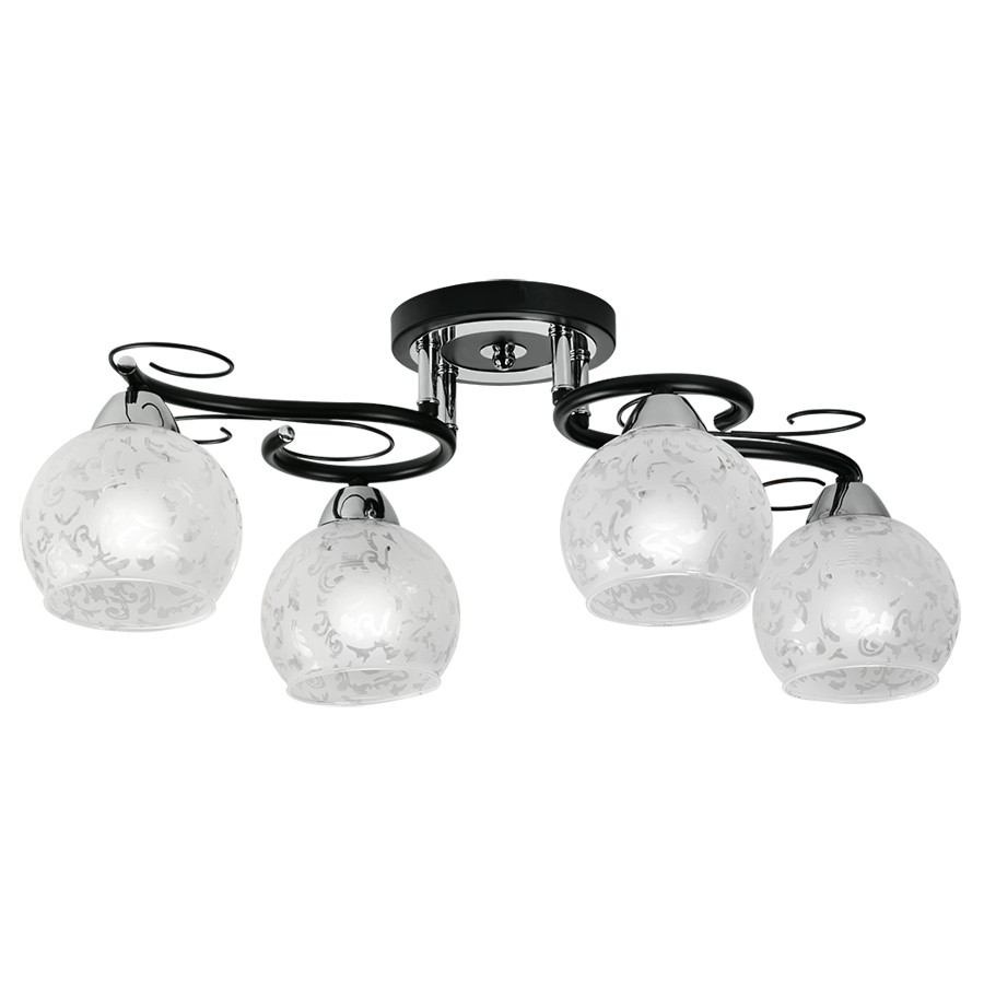 Потолочная люстра ID lamp Boise 234/4PF-Blackchrome