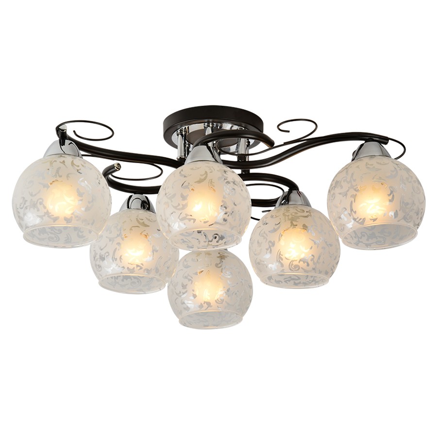 Потолочная люстра ID lamp Boise 234/6PF-Blackchrome