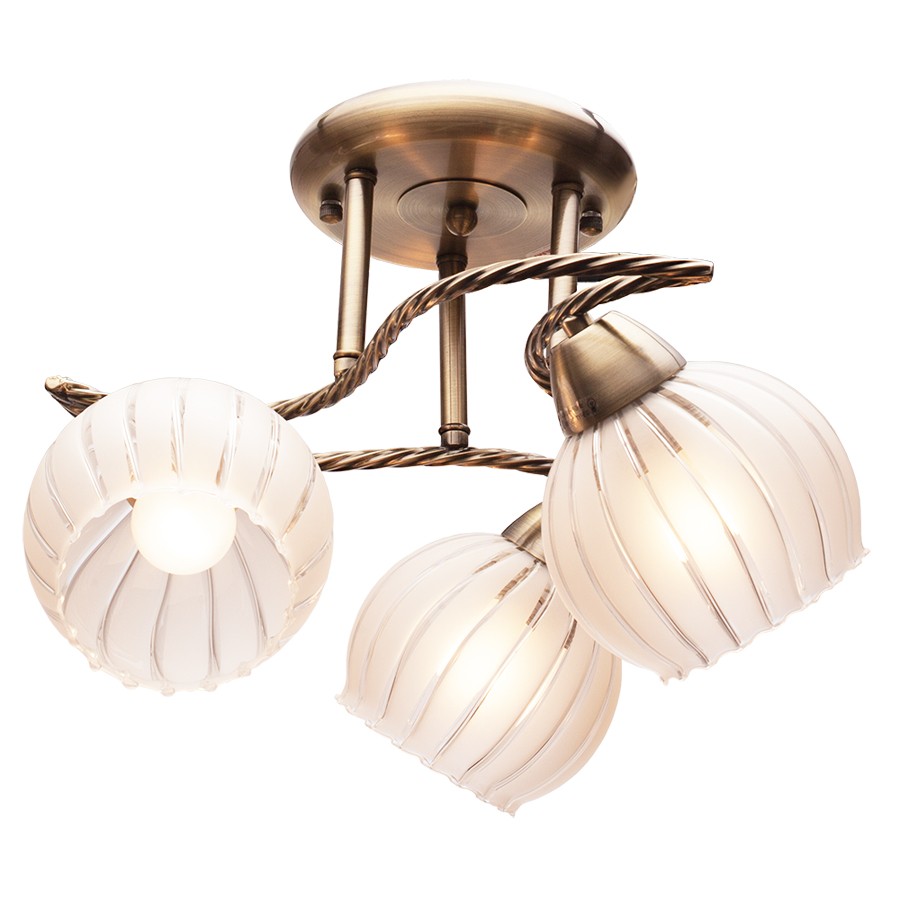 Потолочная люстра ID lamp Boulder 244/3PF-Oldbronze