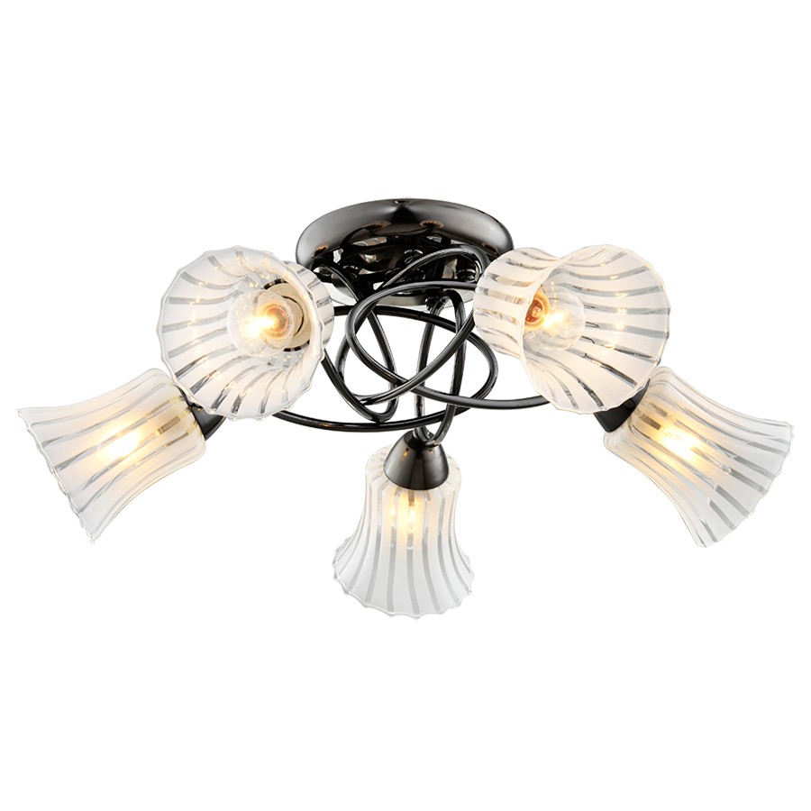 Потолочная люстра ID lamp Brownsville 246/5PF-Blackwhite
