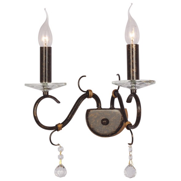 Настенное бра ID lamp Hampton 253/2A-Blackplatina