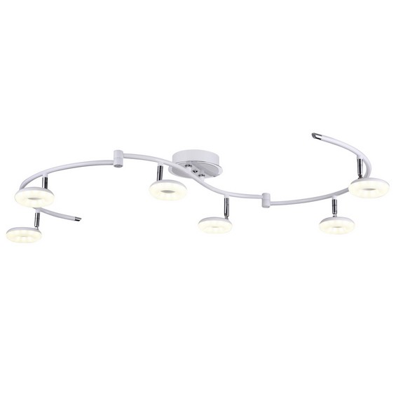 Светильник спот ID lamp Huntington Beach 390/6PF-LEDWhitechrome