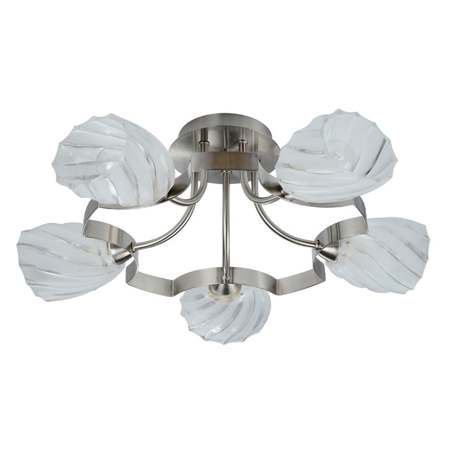 Потолочная люстра ID lamp Fontana 601/5PF-MOONWhitechrome