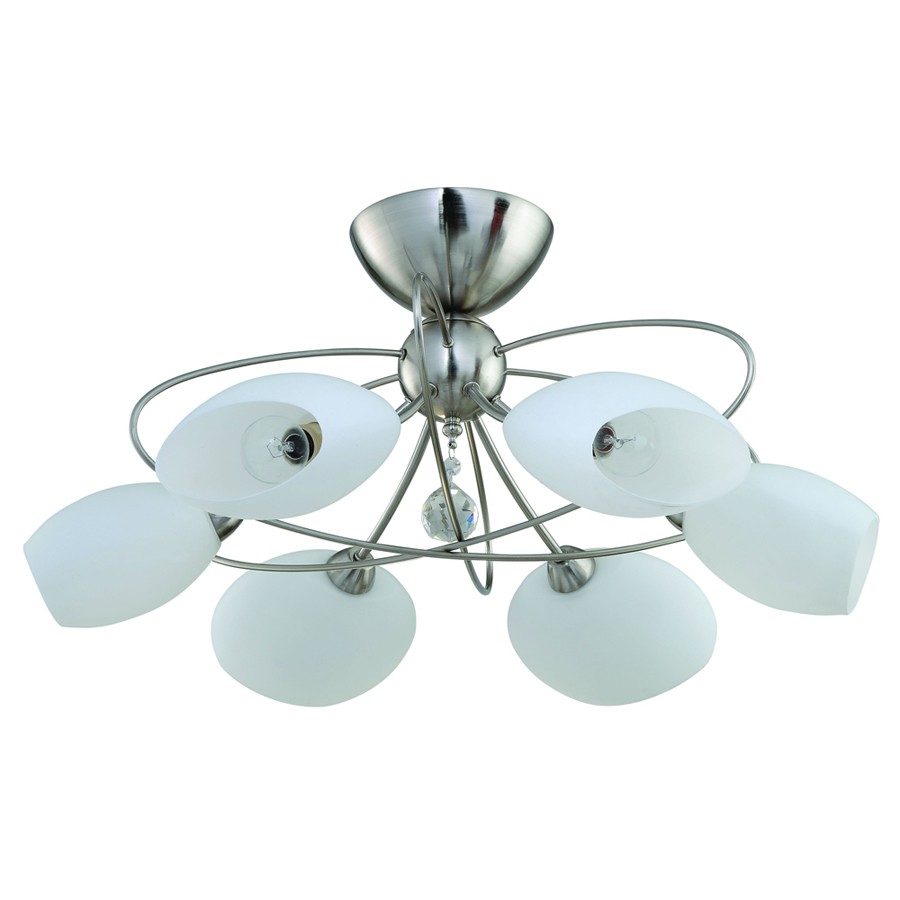Потолочная люстра ID lamp Fort Collins 818/6PF-Whitechrome