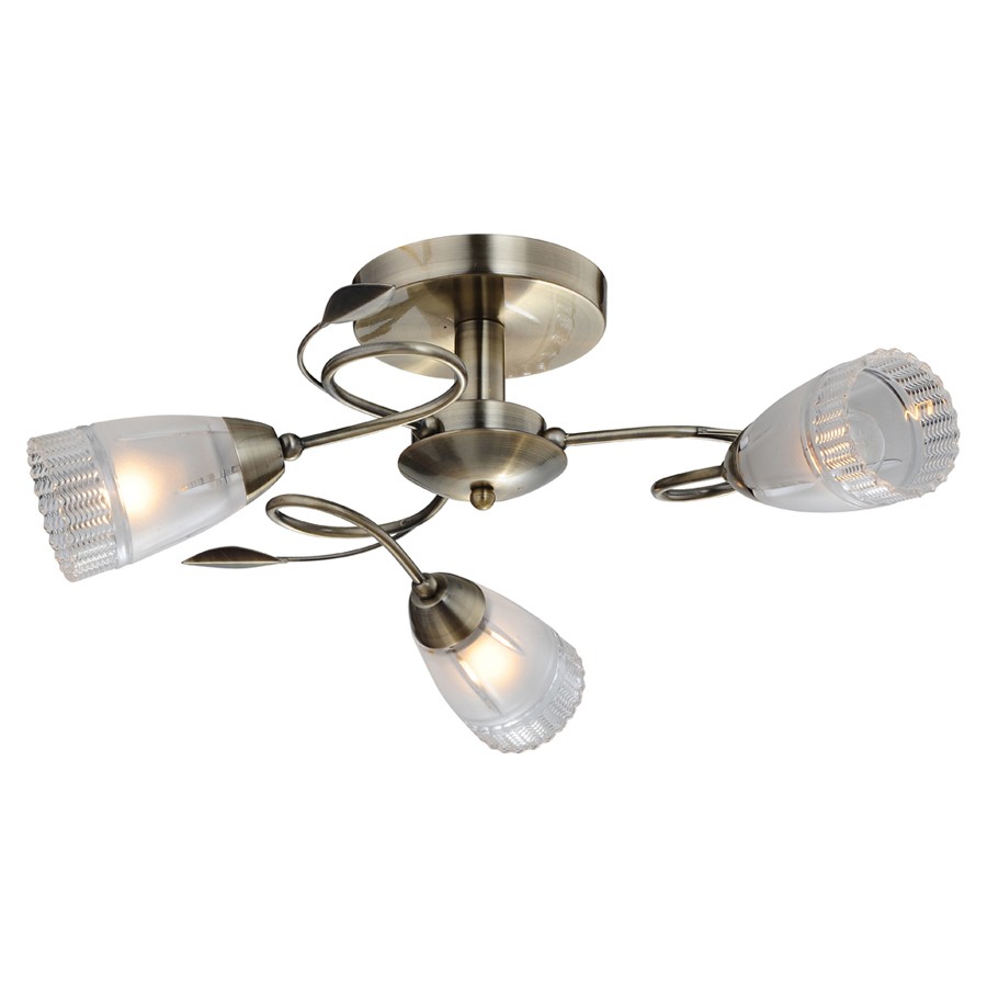 Потолочная люстра ID lamp Corona 858/3PF-Oldbronze