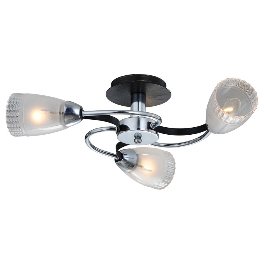 Потолочная люстра ID lamp Davenport 865/3PF-Darkchrome