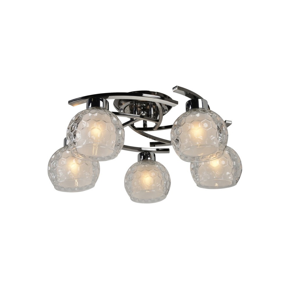 Потолочная люстра ID lamp Elezaveta 875/5PF-Darkchrome