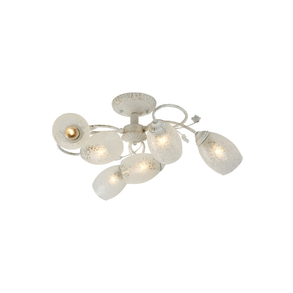 Потолочная люстра ID lamp Julia 874/6PF-Whitepatina