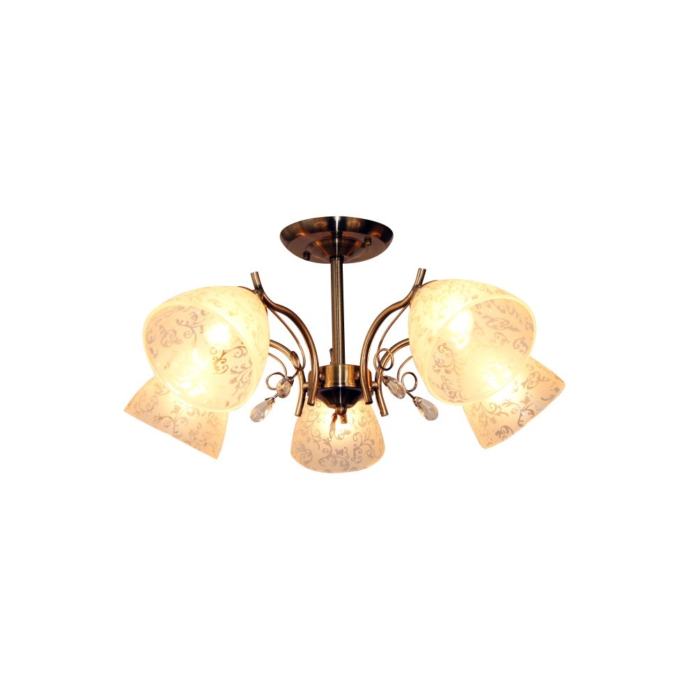 Потолочная люстра ID lamp Orebella 852/5PF-Oldbronze