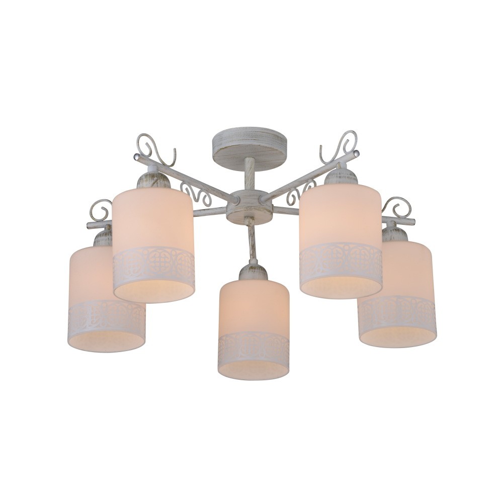 Потолочная люстра ID lamp Ileria 848/5PF-Whitepatina