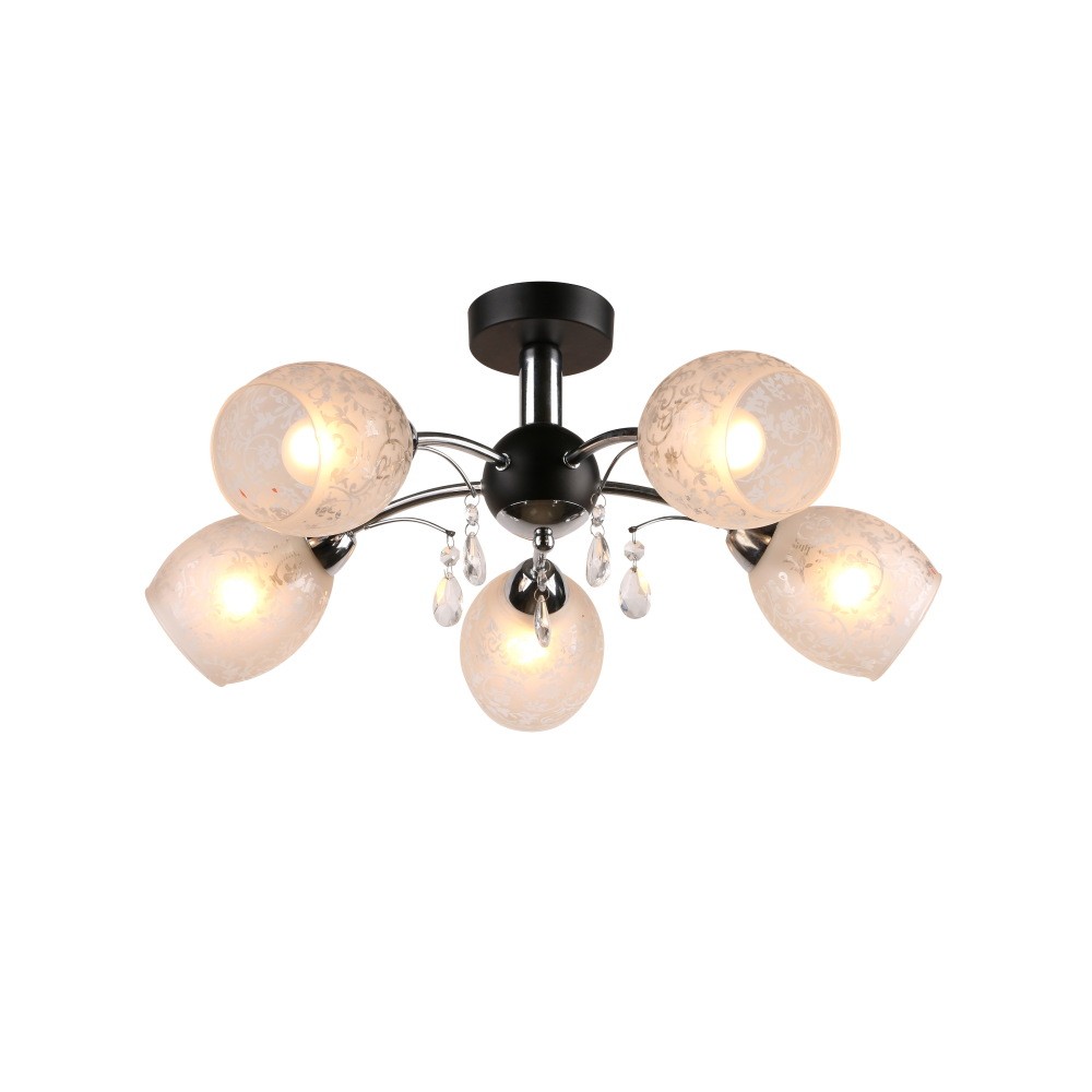 Потолочная люстра ID lamp Agnes 843/5PF-Blackchrome