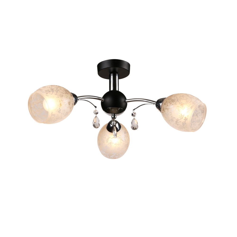 Потолочная люстра ID lamp Agnes 843/3PF-Blackchrome