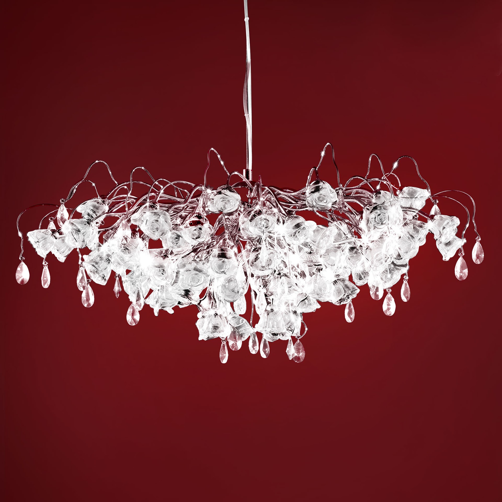 Люстра подвесная с цветочками Rosa EL325P17.1 Citilux