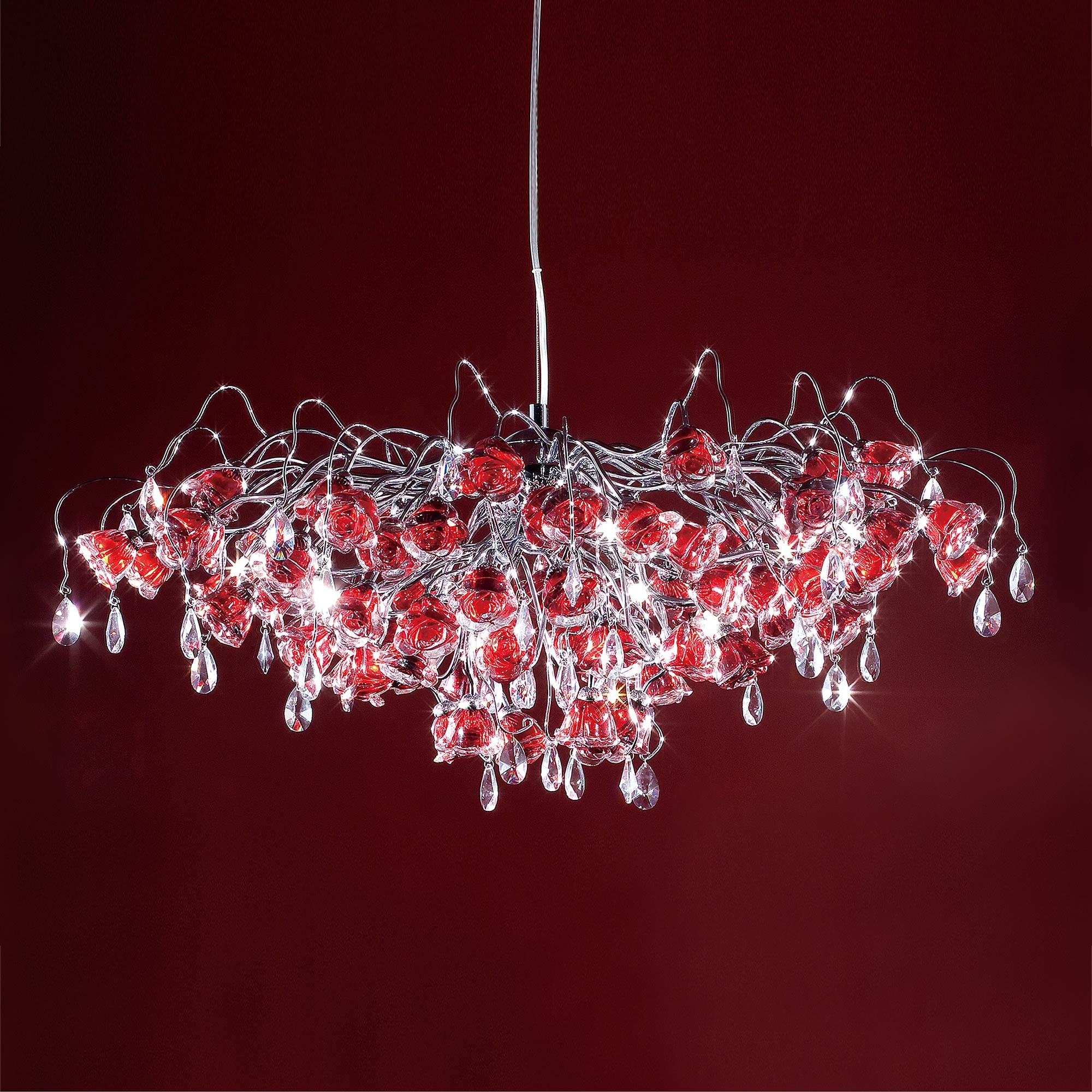 Люстра подвесная с цветочками Rosa EL325P17.2 Citilux