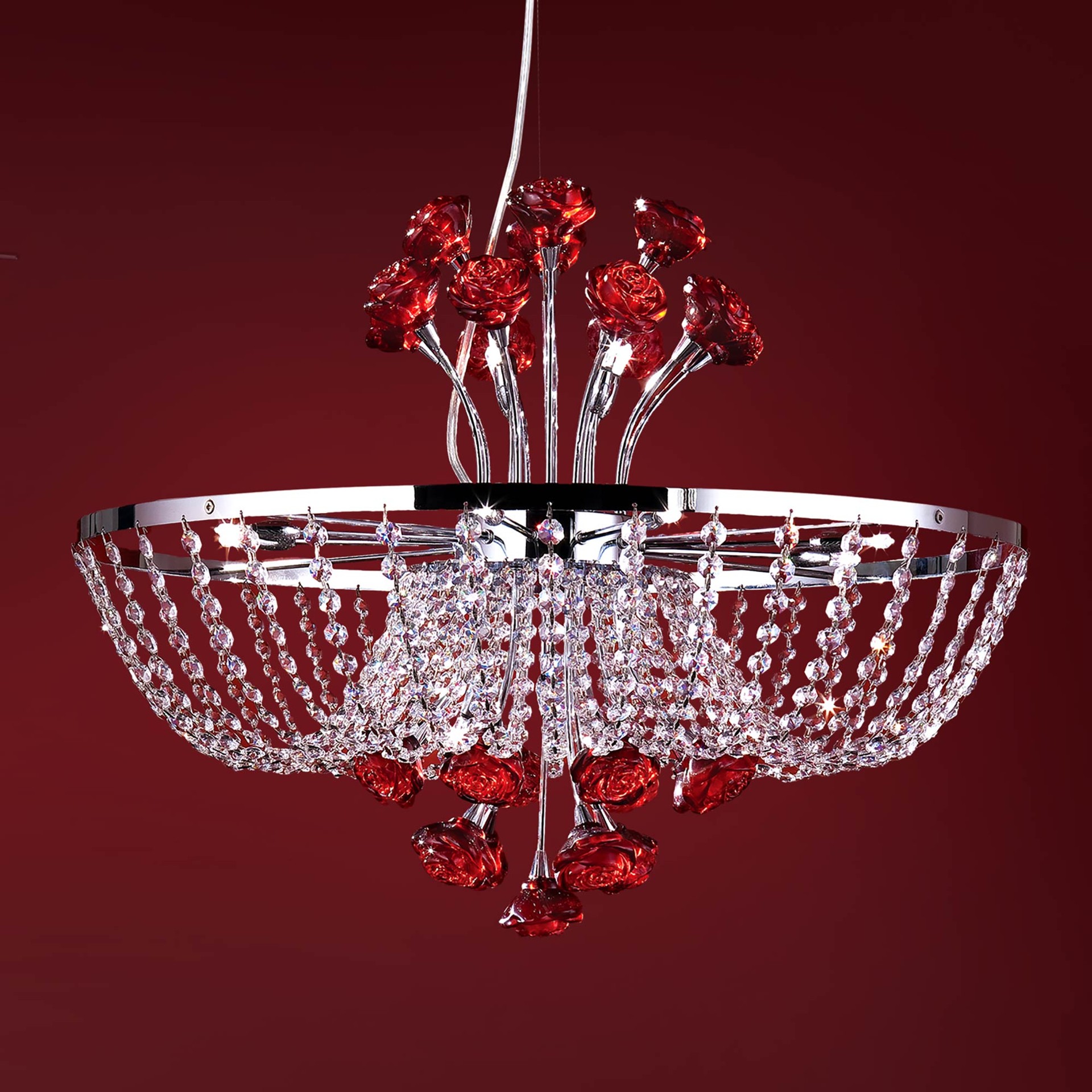 Подвесная хрустальная люстра Rosa Citilux EL325P12.2