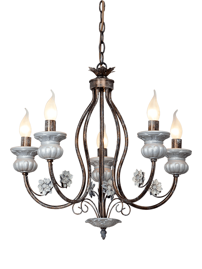 Люстра подвесная с цветочками V1056 V1056/5 Vitaluce