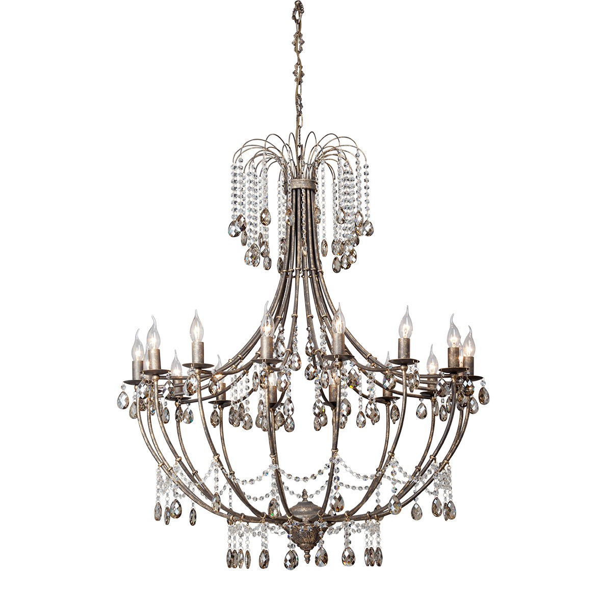 Подвесная хрустальная люстра V1060 Vitaluce Premium V1060/16+1