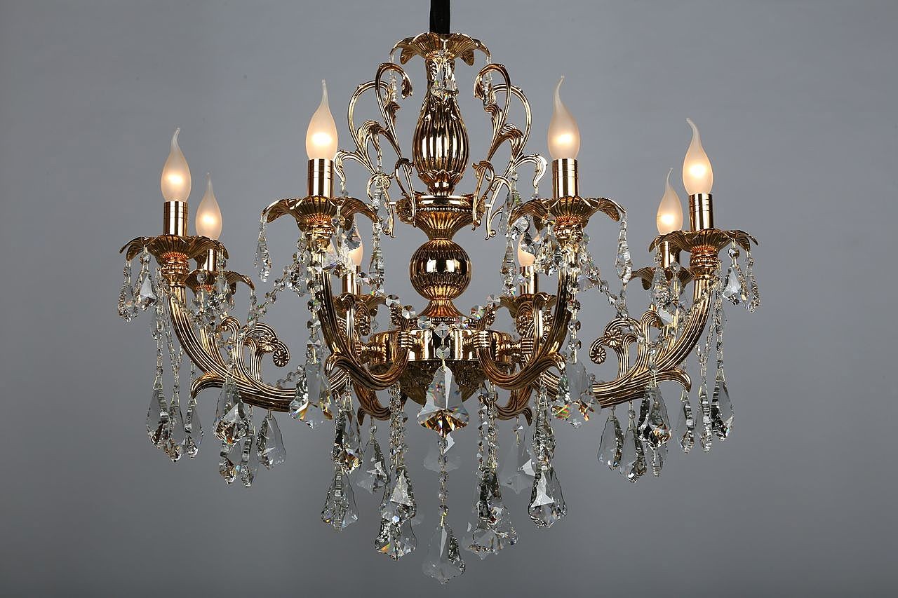 Подвесная хрустальная люстра OML-777 Omnilux OML-77703-08