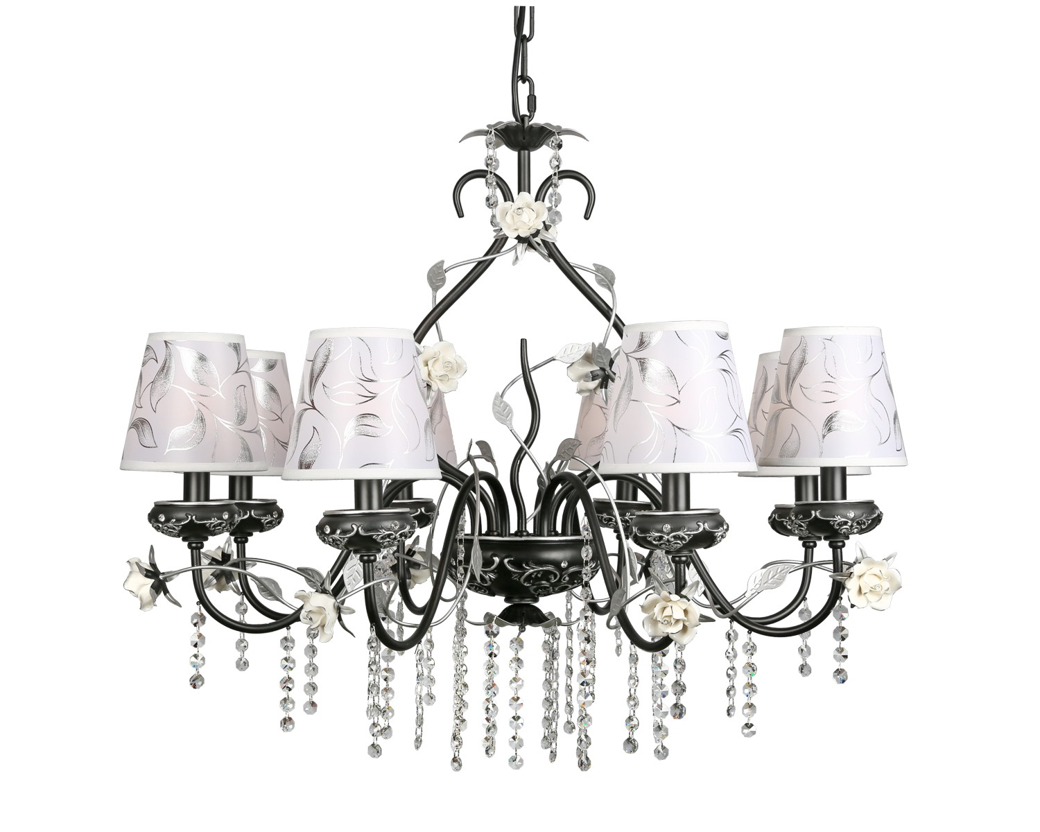 Люстра подвесная с цветочками Lucca OML-77913-08 Omnilux