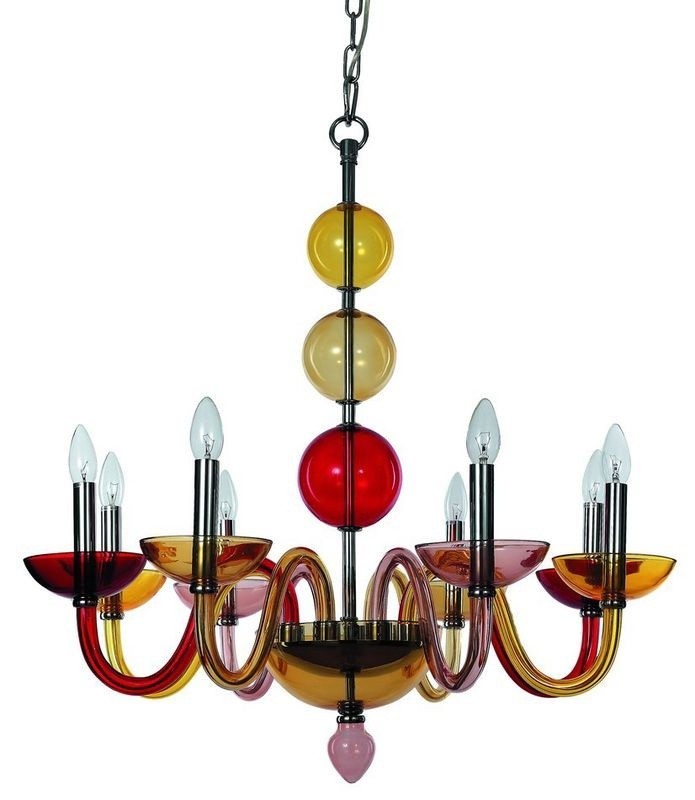 Люстра разноцветная Letizia 1156/03 LM-8 Divinare