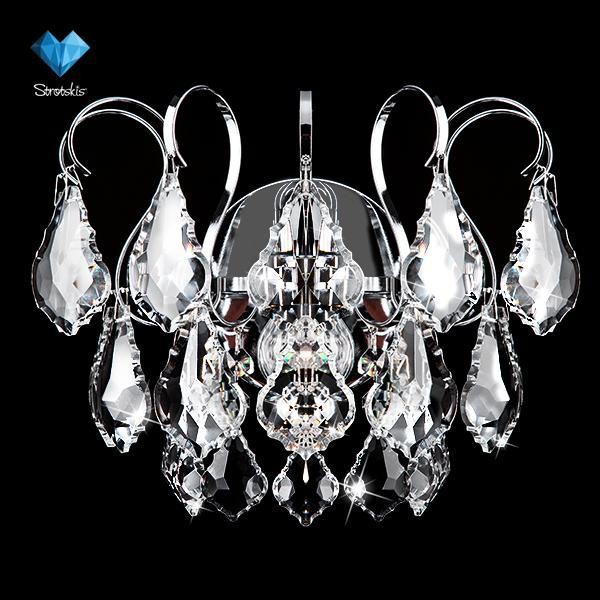 Настенное бра Eurosvet 10032 10032/1 хром/прозрачный хрусталь Strotskis