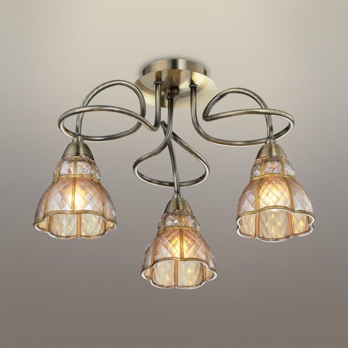 Потолочная люстра ID lamp Brigida 871/3PF-Oldbronze