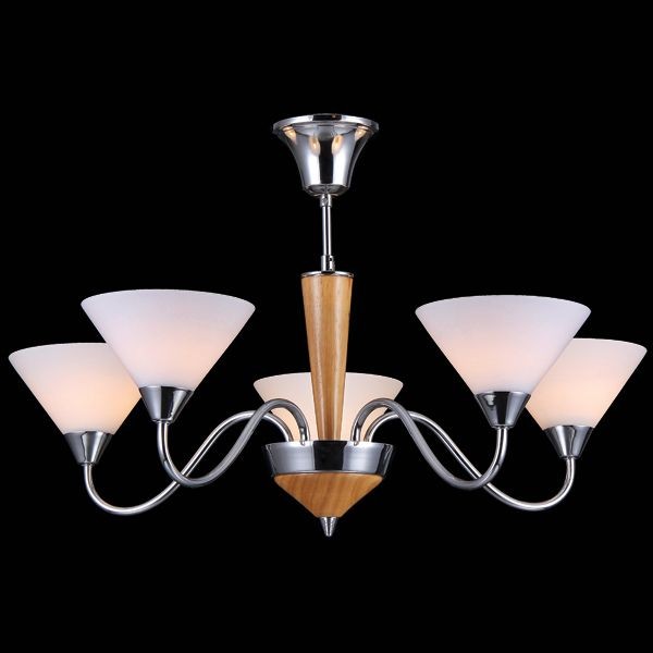 Люстра на штанге Natali Kovaltseva EVORA EVORA 11400/5C CHROME, OAK