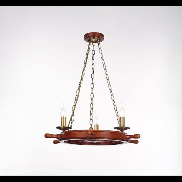 Подвесная люстра Natali Kovaltseva LUXURY WOOD Luxury wood 10439/3C BRASS, RED