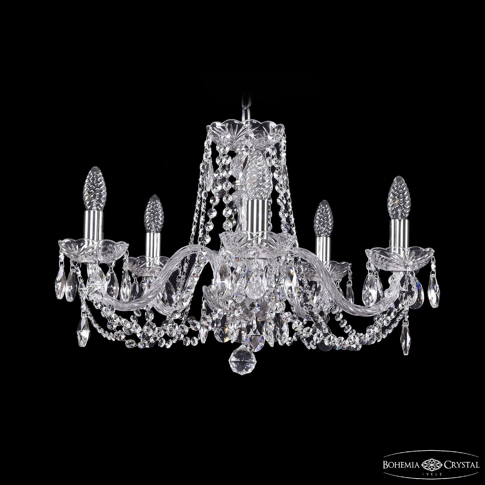 Подвесная хрустальная люстра 1402 Bohemia 1402/5/195 Ni