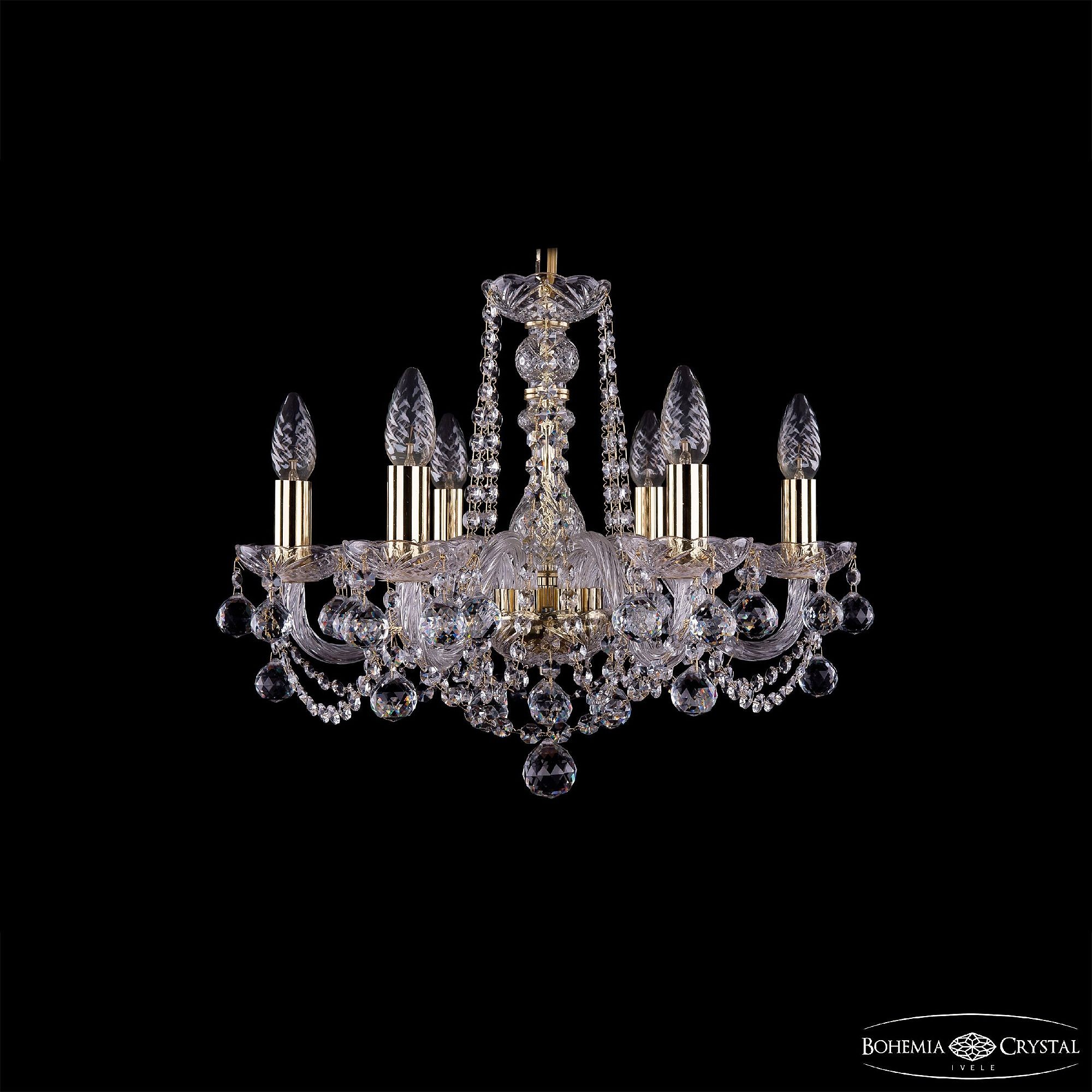 Подвесная хрустальная люстра 1402 Bohemia 1402/6/160 G Balls