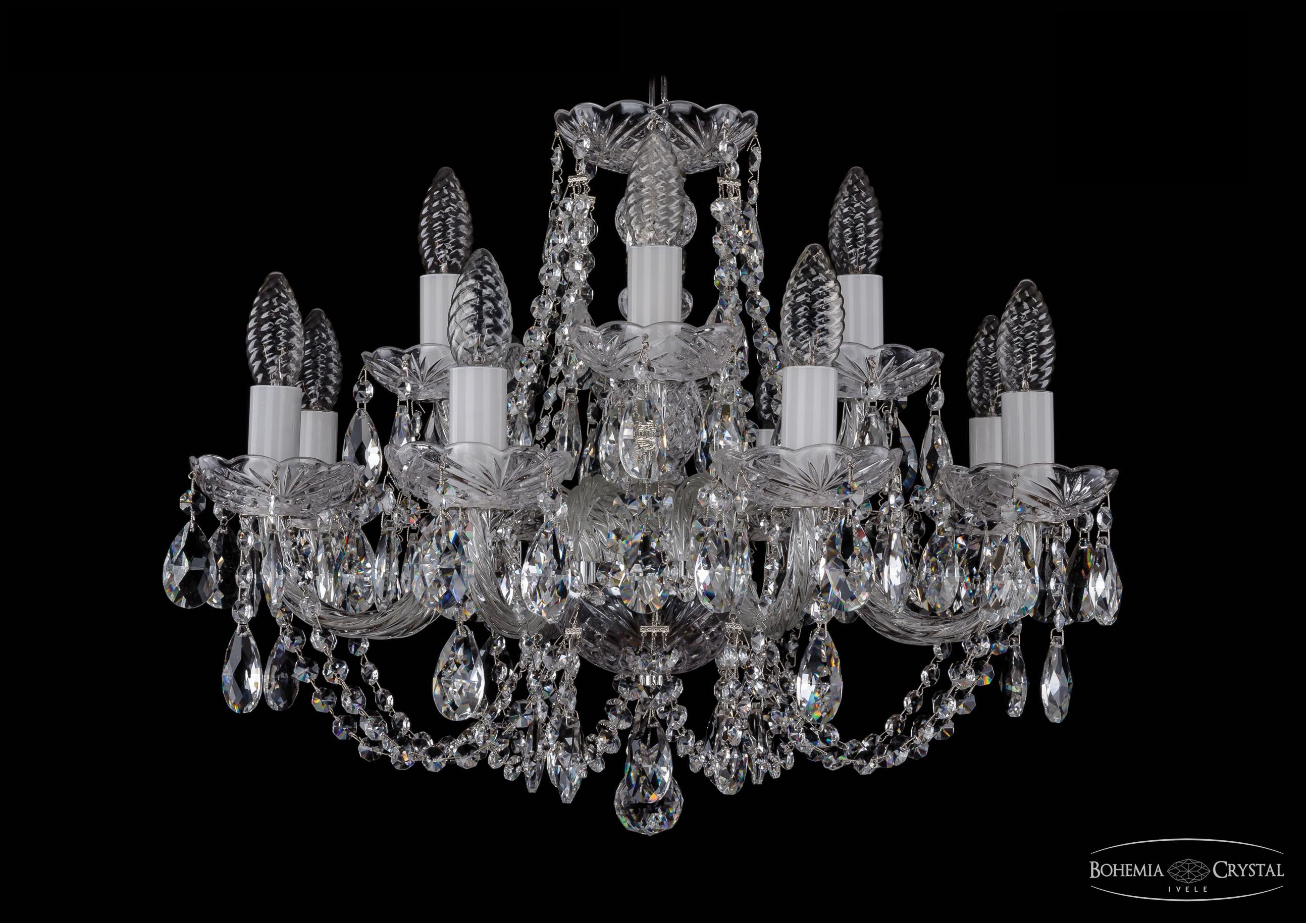 Подвесная хрустальная люстра 1406 Bohemia 1406/8+4/195 Ni