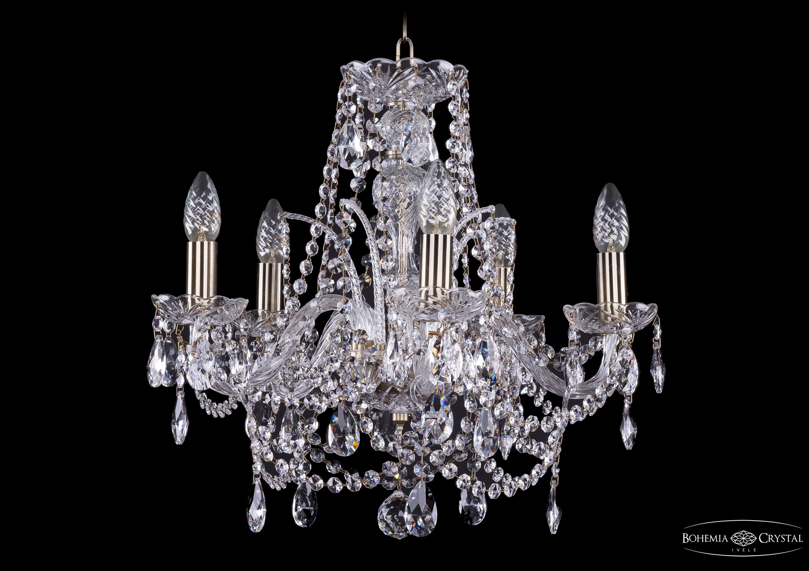 Подвесная хрустальная люстра 1411 Bohemia 1411/5/160 Pa