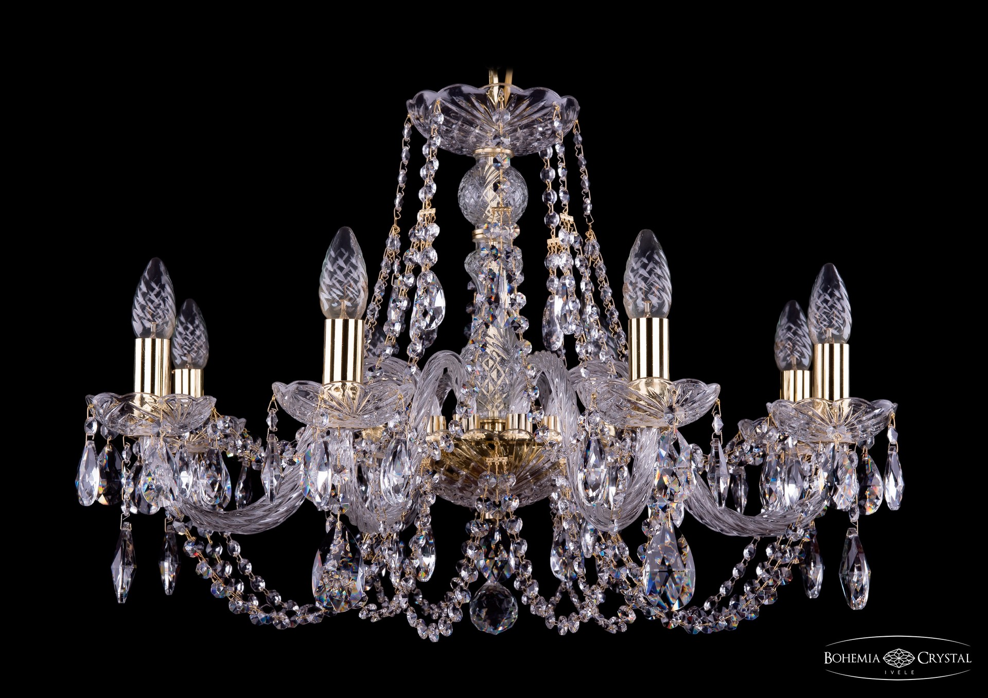 Подвесная хрустальная люстра 1406 Bohemia 1406/8/240 G