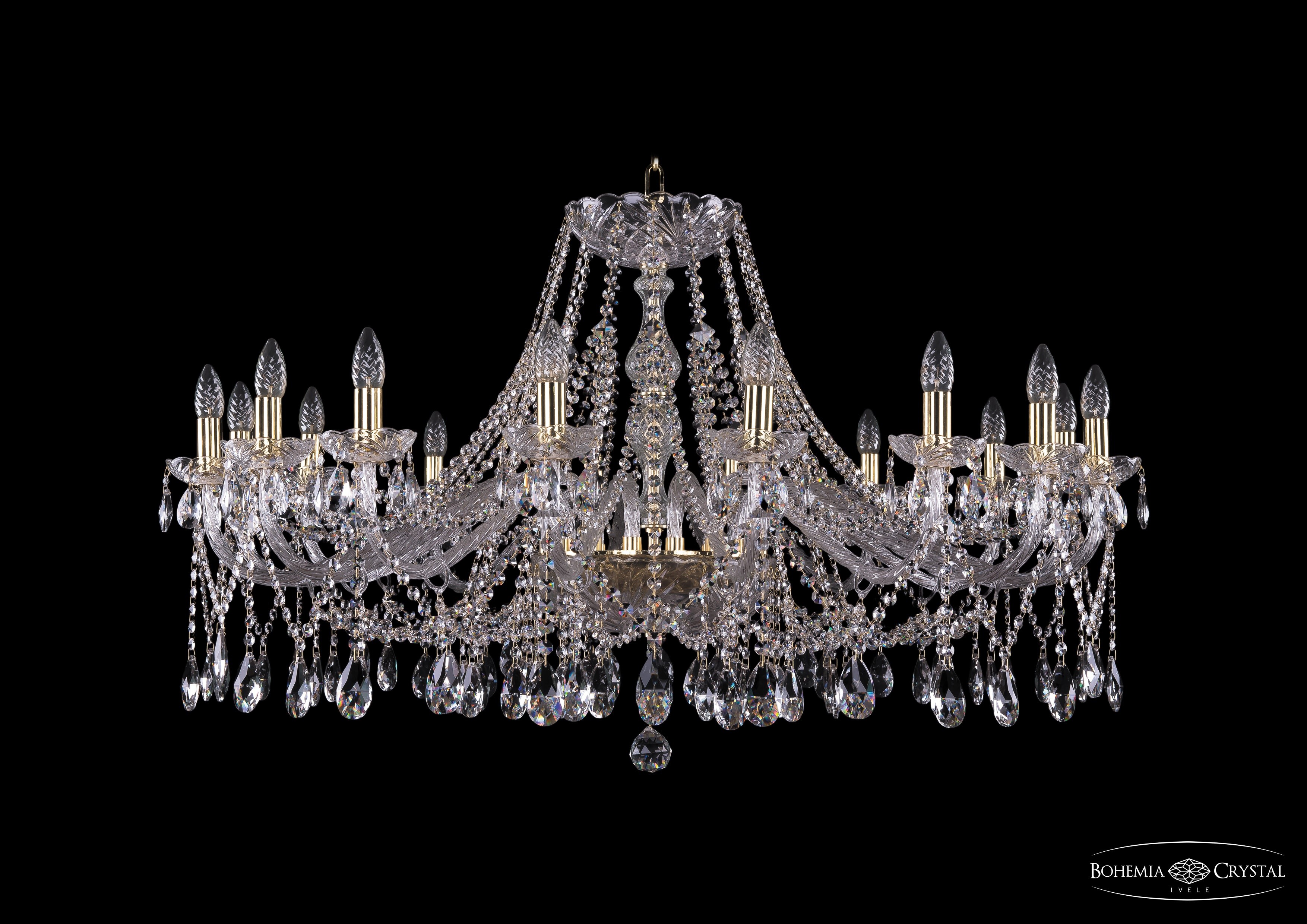 Подвесная хрустальная люстра 1413 Bohemia 1413/16/400 G