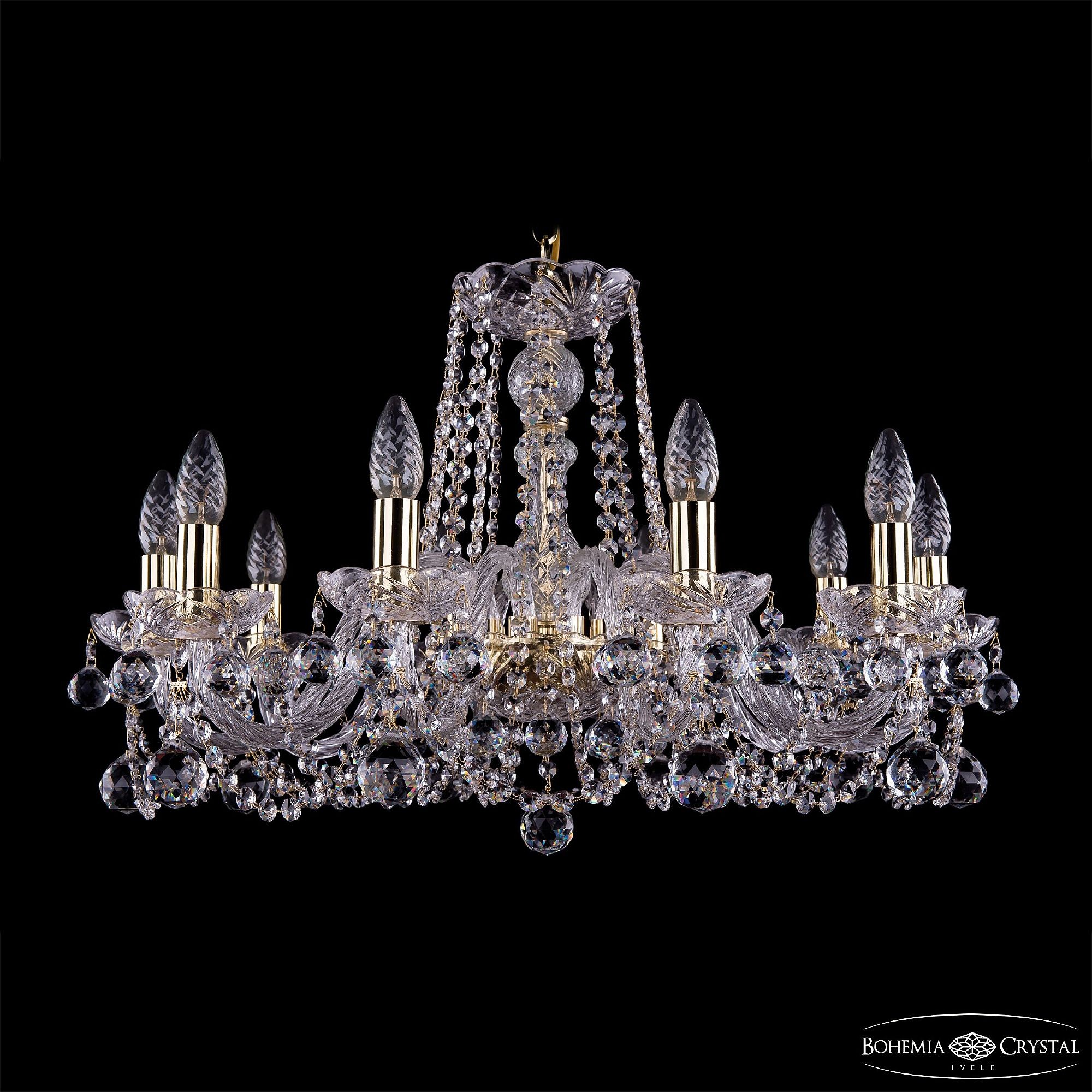 Подвесная хрустальная люстра 1402 Bohemia 1402/10/240 G Balls