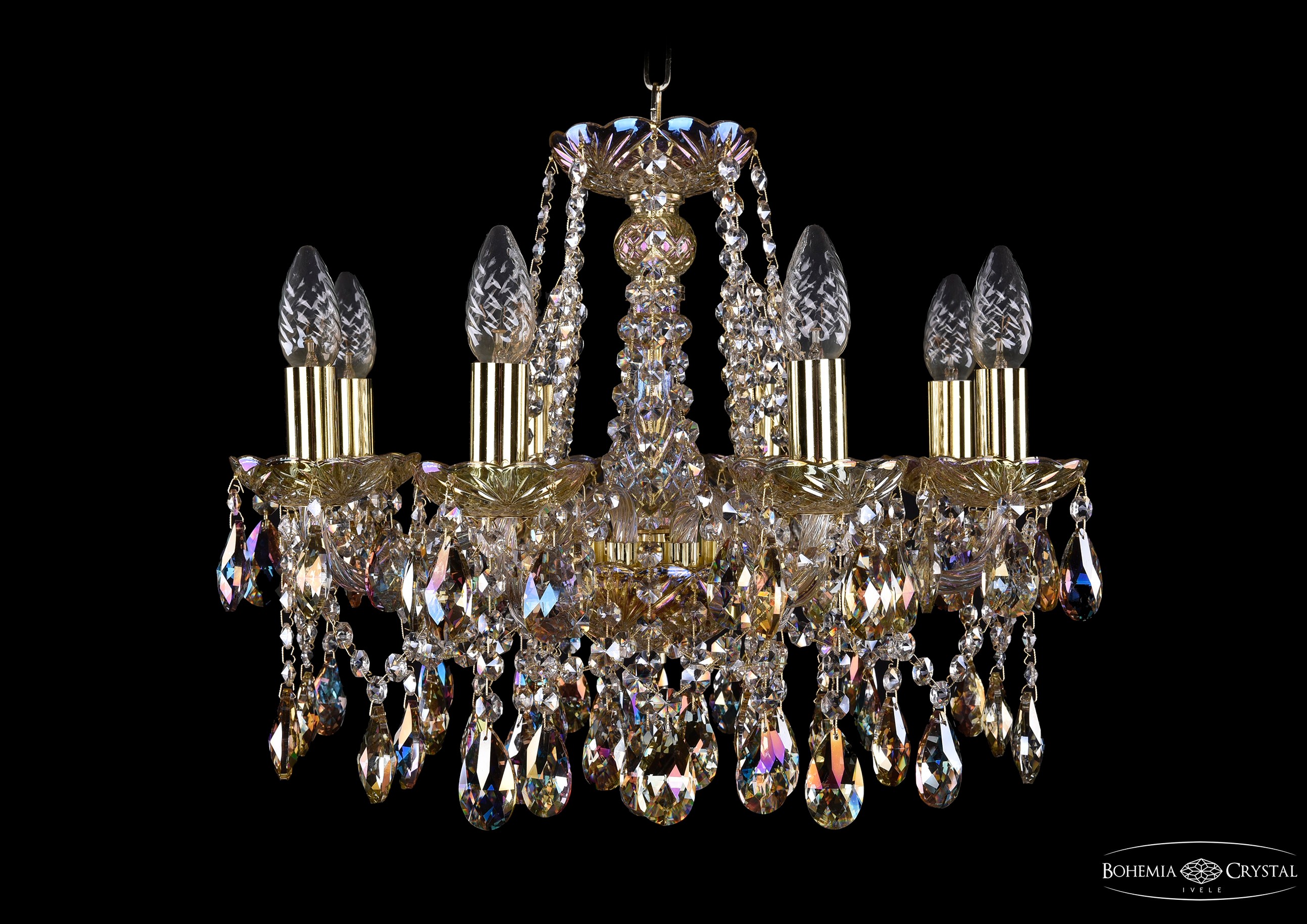 Подвесная хрустальная люстра 1413 Bohemia 1413/8/165 G M701