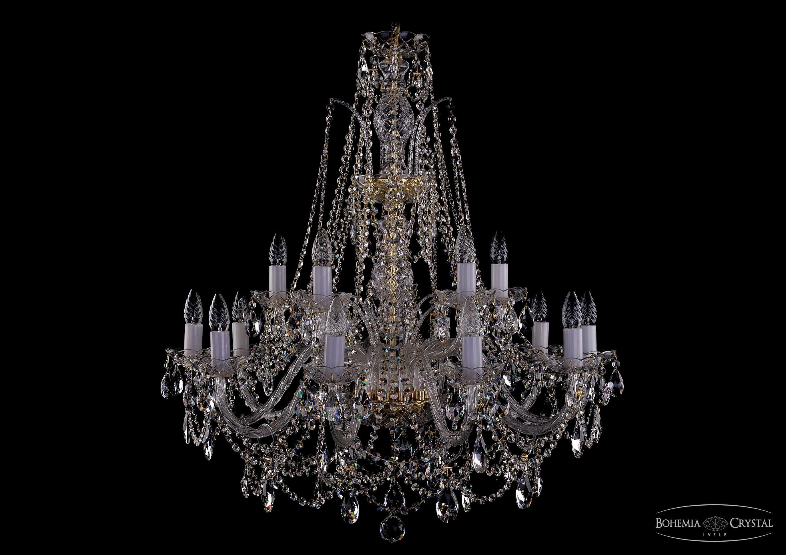 Подвесная хрустальная люстра 1411 Bohemia 1411/10+5/300 G