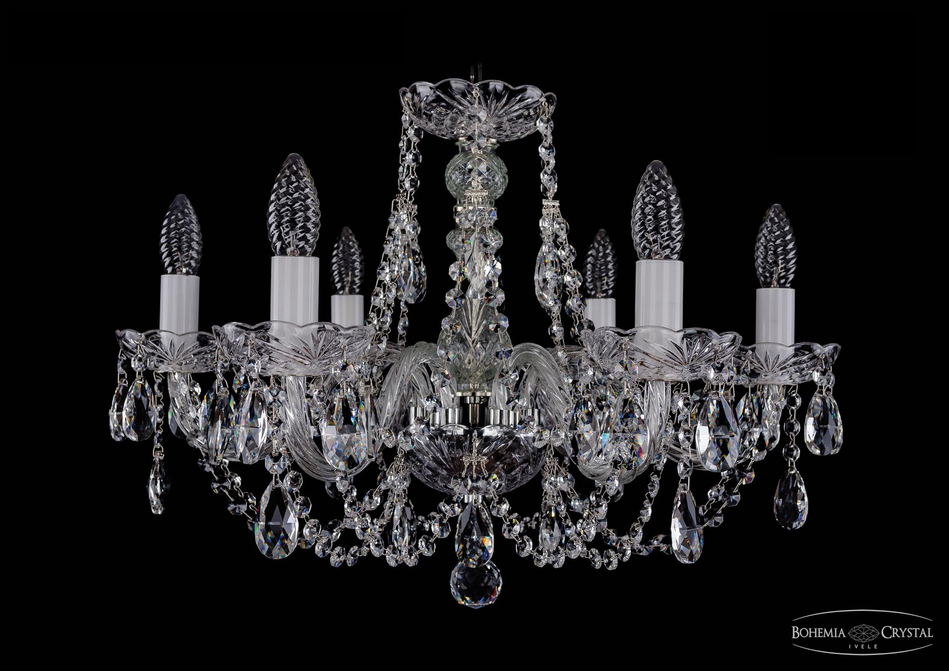 Подвесная хрустальная люстра 1406 Bohemia 1406/6/195 Ni