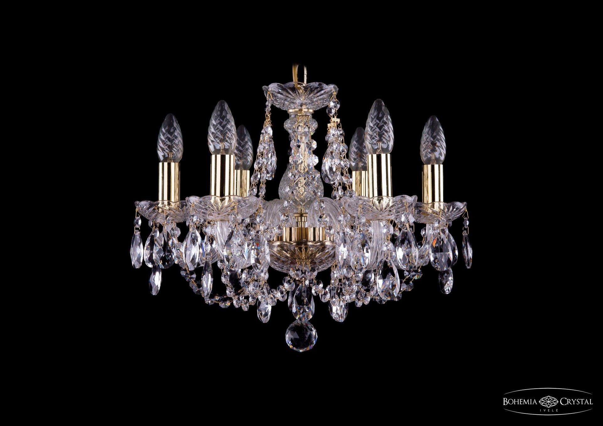Подвесная хрустальная люстра 1406 Bohemia 1406/6/141 G