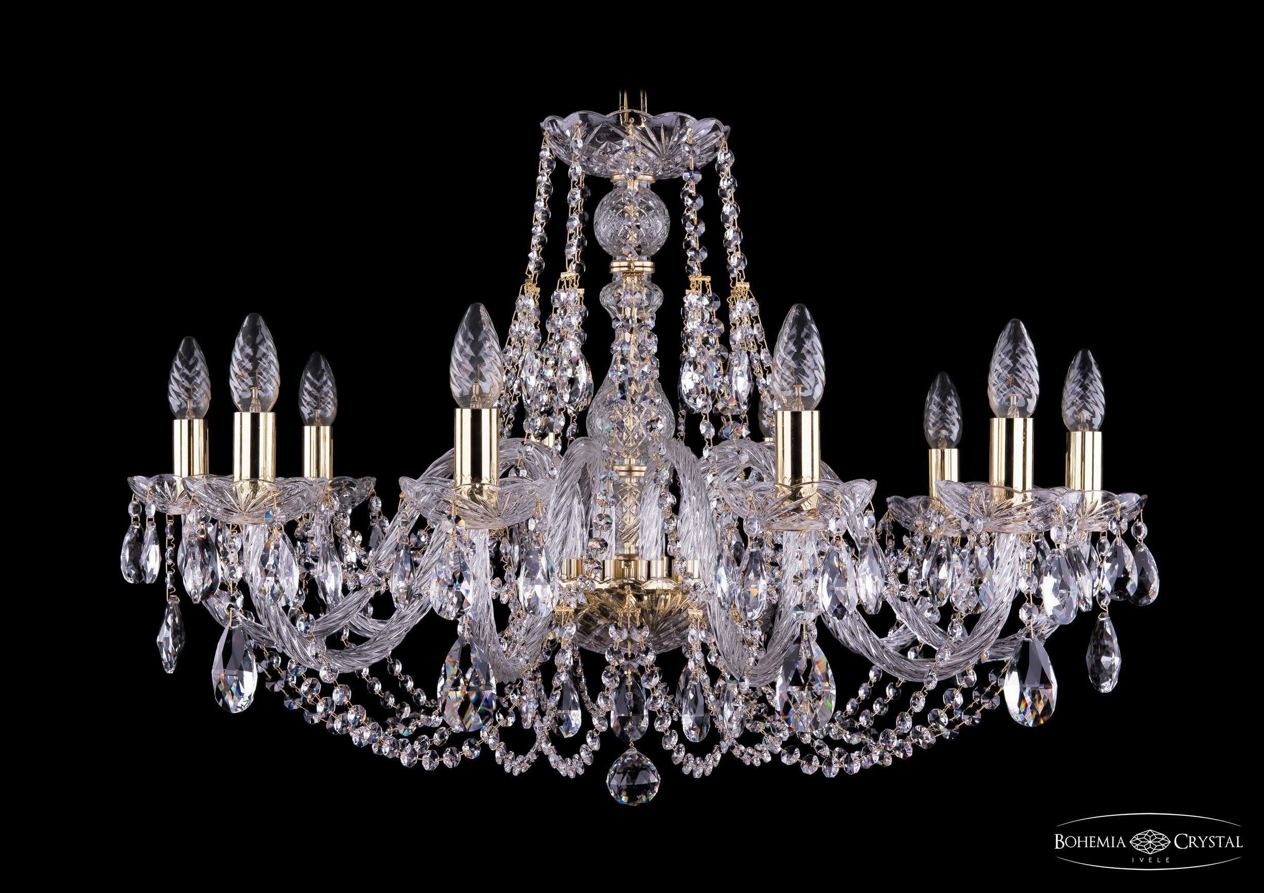 Подвесная хрустальная люстра 1406 Bohemia 1406/10/300 G