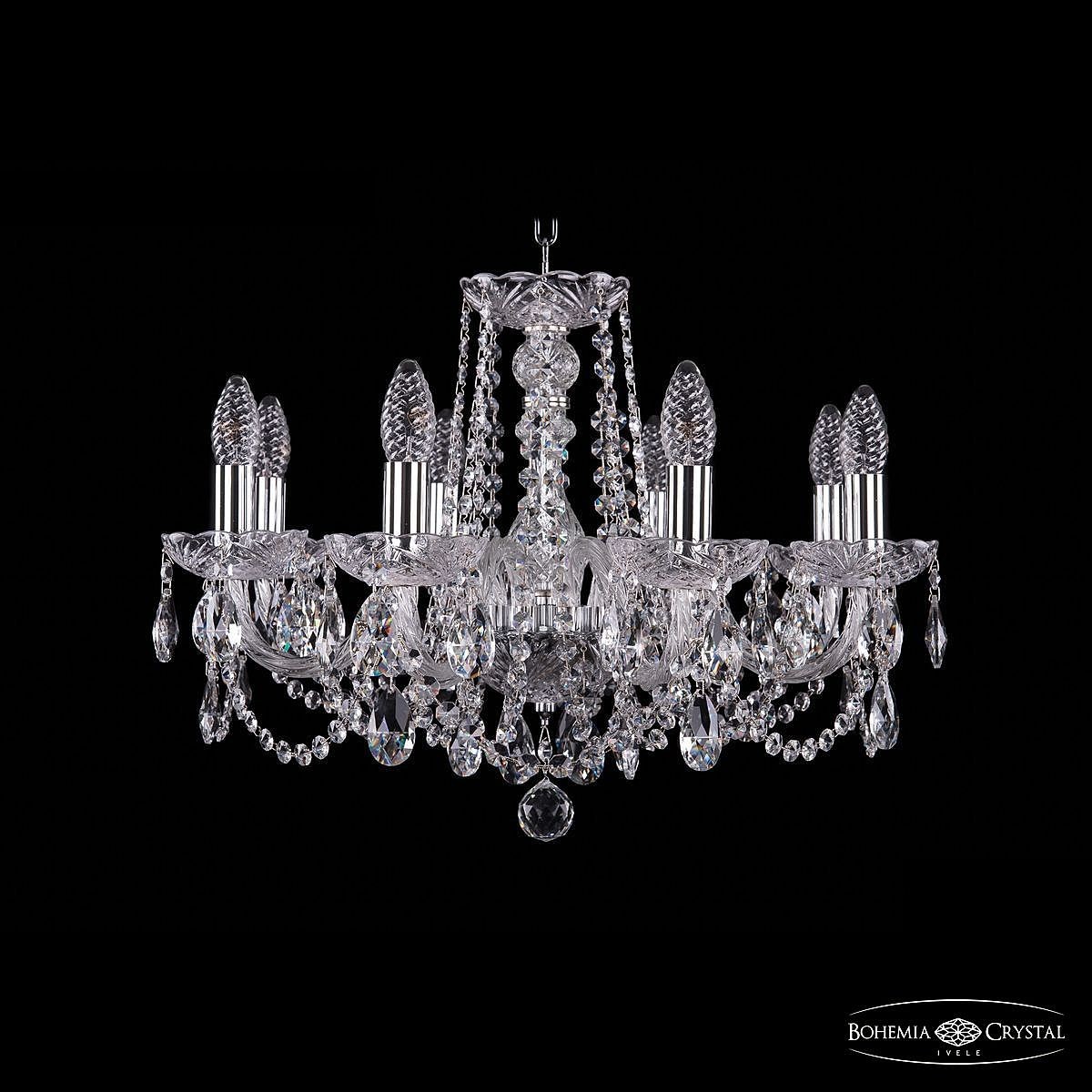 Подвесная хрустальная люстра 1402 Bohemia 1402/8/195 Ni